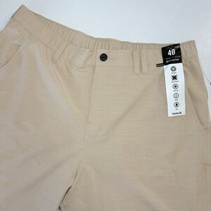 Hurley Phantom Hybrid Shorts 40 Tan 7" Inseam Stretch Performance NWT